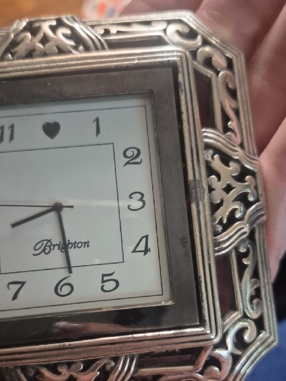 Brighton Tango Square Table Clock Works! - Picture 8 of 15